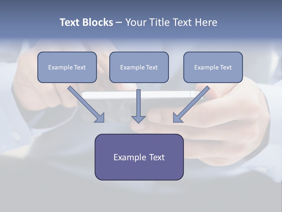 A Man Holding A Cell Phone In His Hand PowerPoint Template