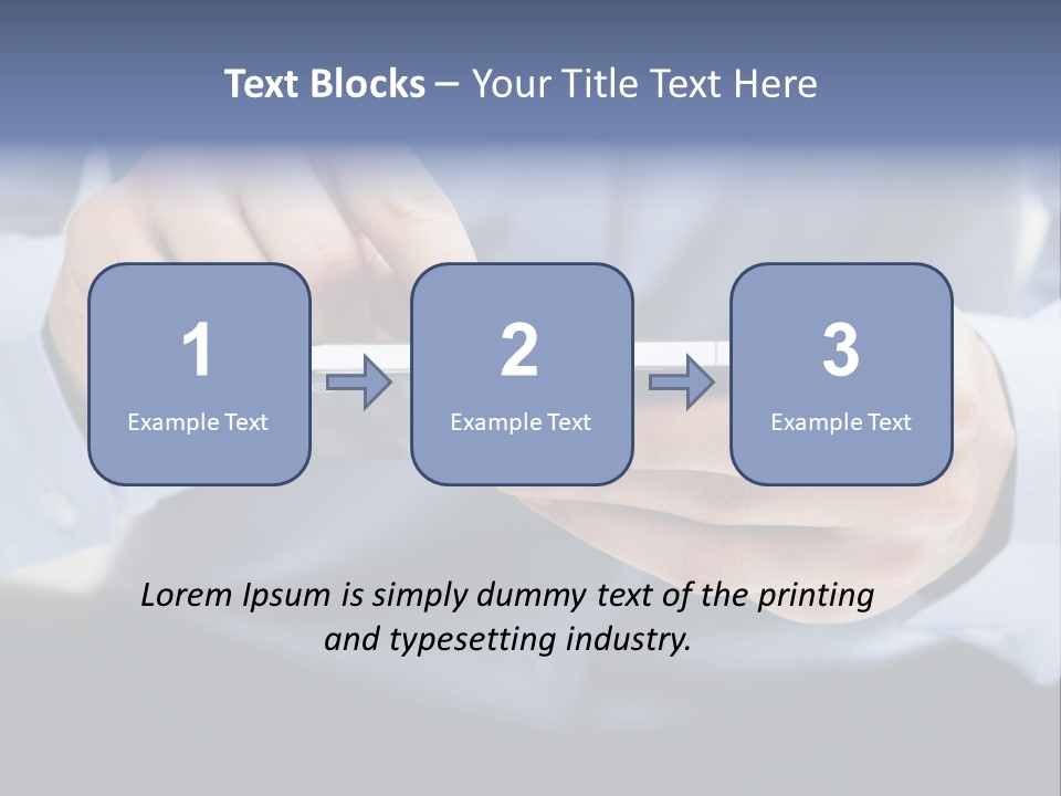 A Man Holding A Cell Phone In His Hand PowerPoint Template
