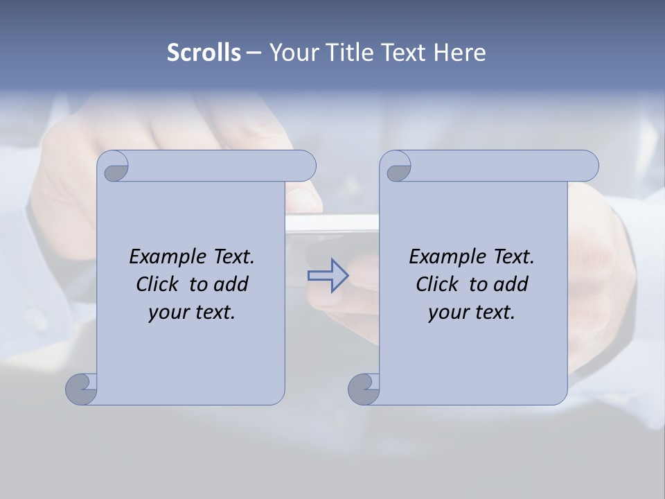 A Man Holding A Cell Phone In His Hand PowerPoint Template