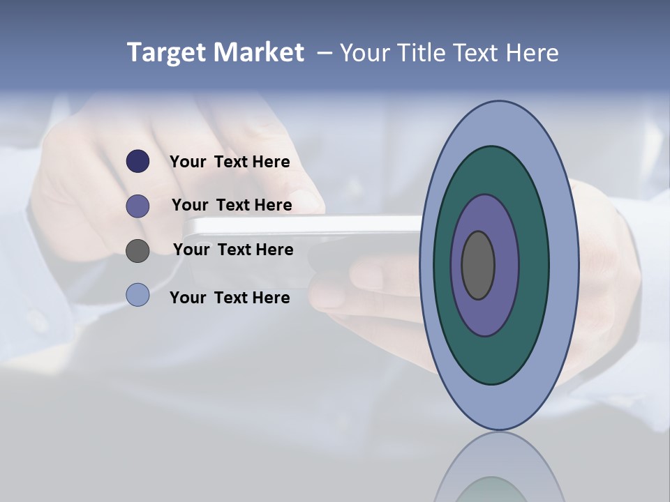 A Man Holding A Cell Phone In His Hand PowerPoint Template