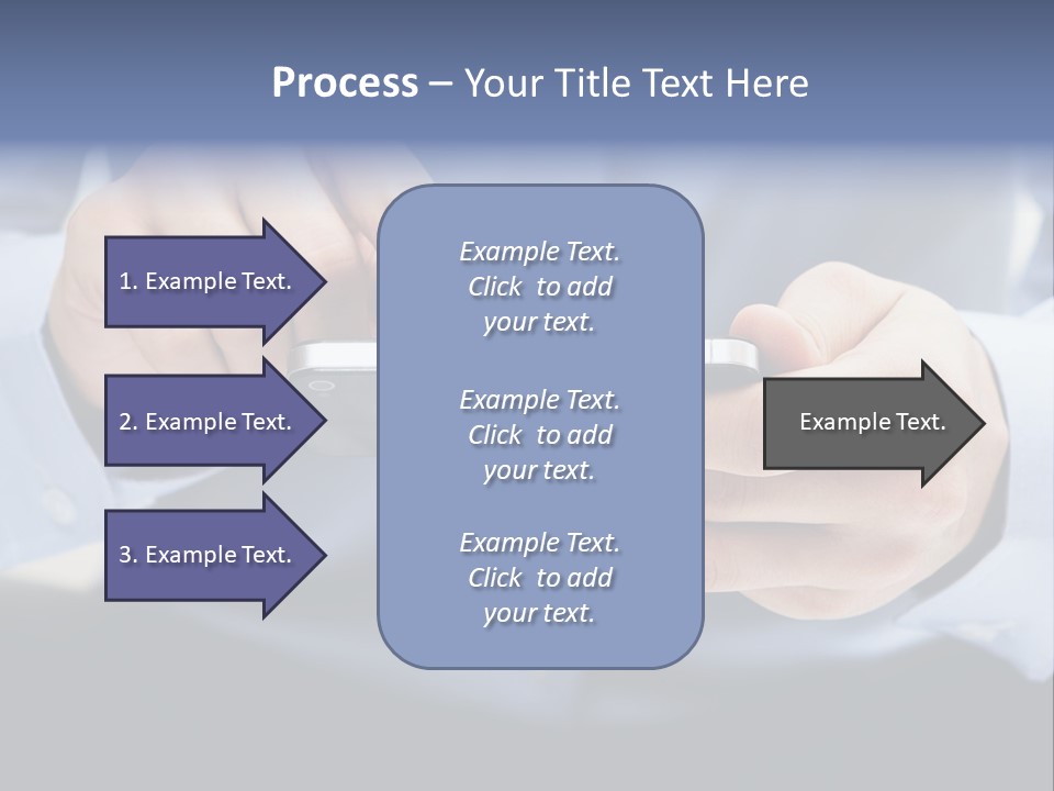 A Man Holding A Cell Phone In His Hand PowerPoint Template