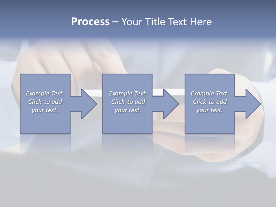 A Man Holding A Cell Phone In His Hand PowerPoint Template