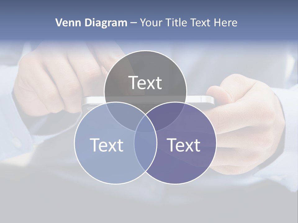 A Man Holding A Cell Phone In His Hand PowerPoint Template