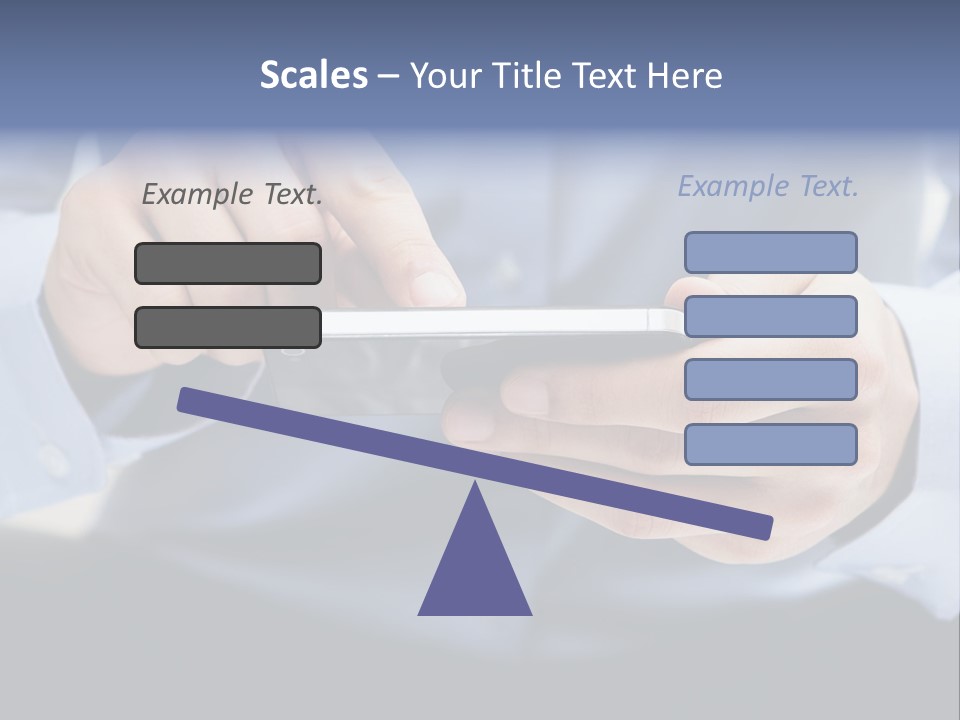 A Man Holding A Cell Phone In His Hand PowerPoint Template