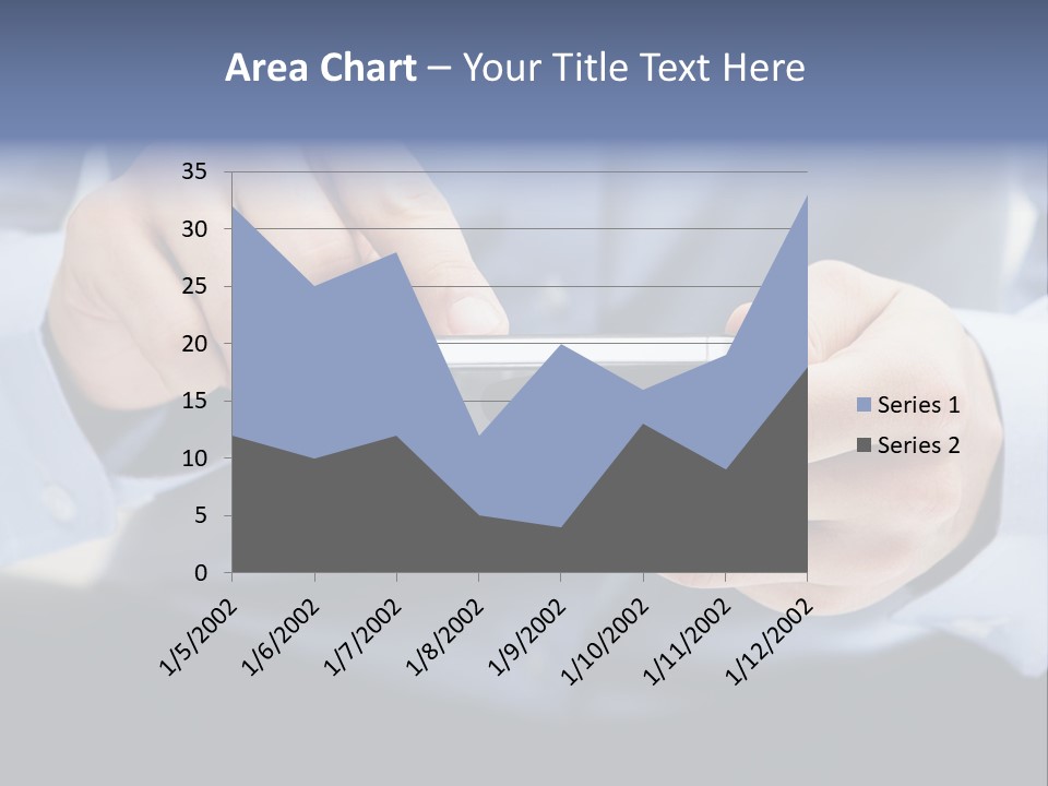 A Man Holding A Cell Phone In His Hand PowerPoint Template