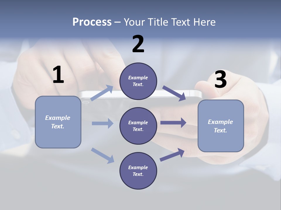 A Man Holding A Cell Phone In His Hand PowerPoint Template