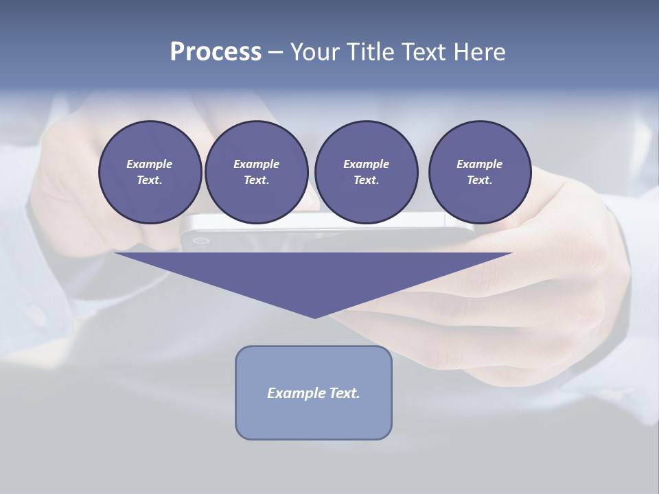 A Man Holding A Cell Phone In His Hand PowerPoint Template