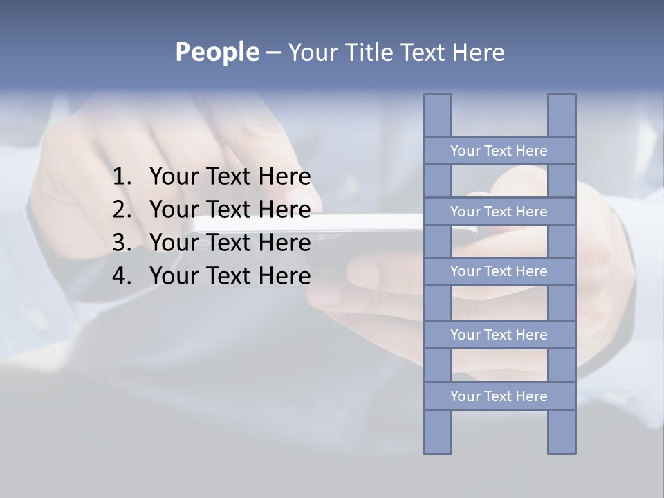 A Man Holding A Cell Phone In His Hand PowerPoint Template