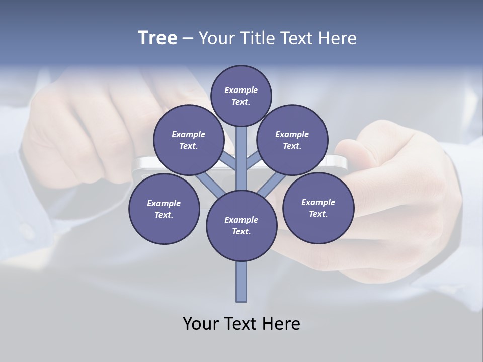 A Man Holding A Cell Phone In His Hand PowerPoint Template