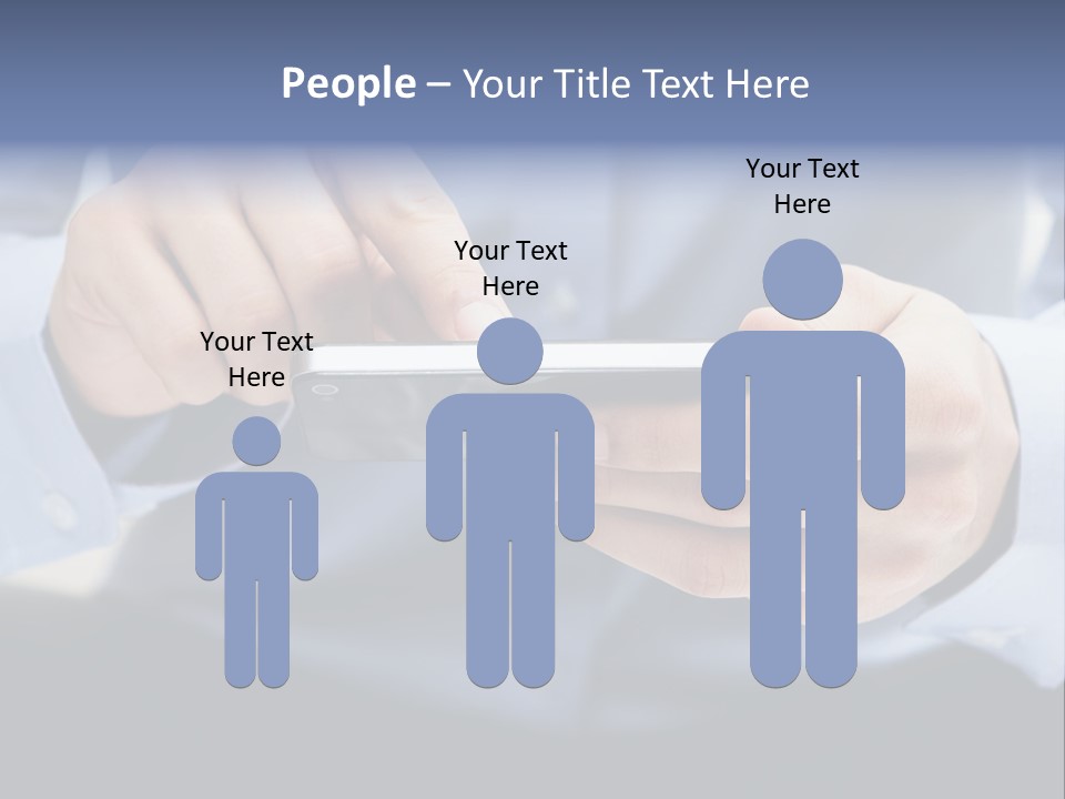 A Man Holding A Cell Phone In His Hand PowerPoint Template