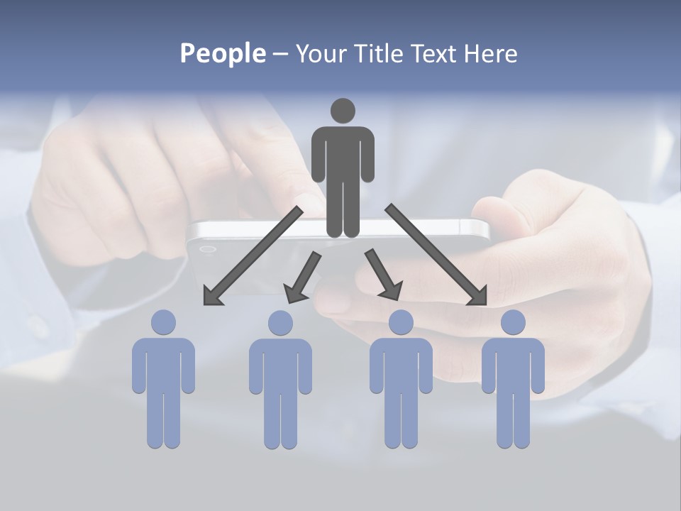 A Man Holding A Cell Phone In His Hand PowerPoint Template