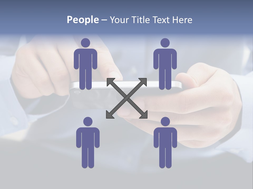 A Man Holding A Cell Phone In His Hand PowerPoint Template