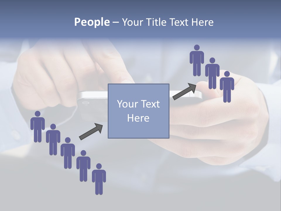 A Man Holding A Cell Phone In His Hand PowerPoint Template
