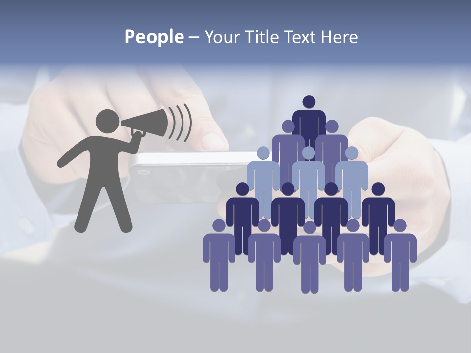 A Man Holding A Cell Phone In His Hand PowerPoint Template