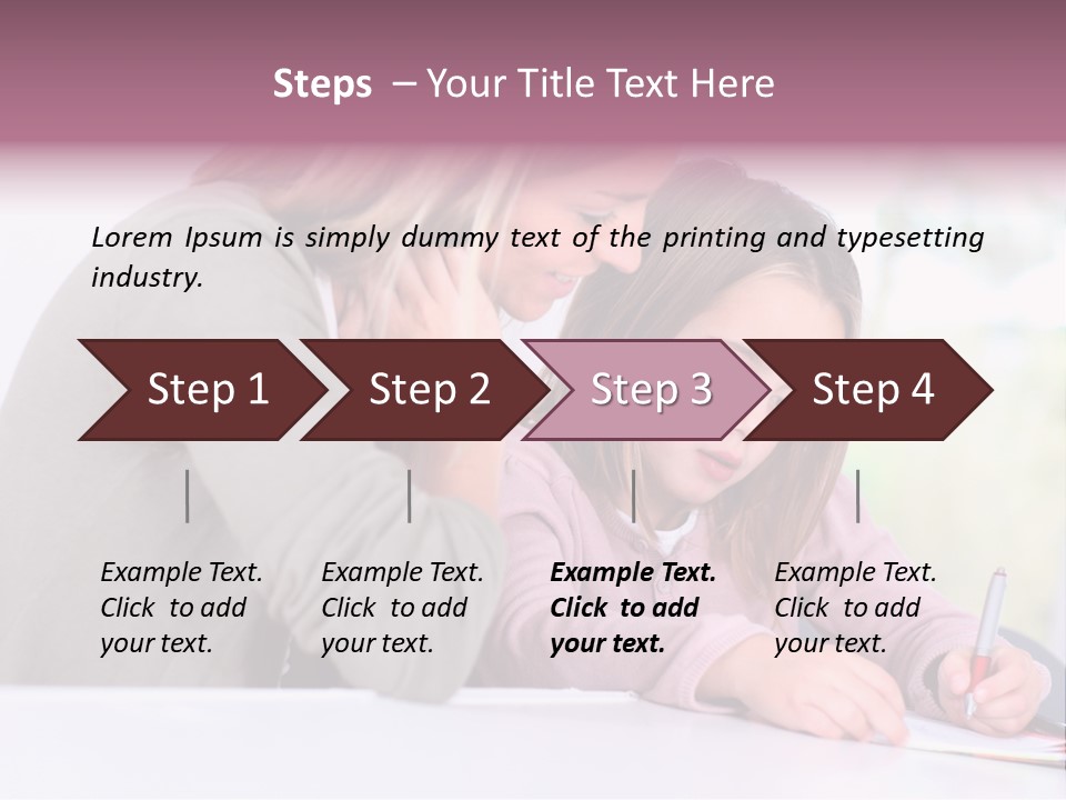 A Woman And A Girl Writing On A Piece Of Paper PowerPoint Template
