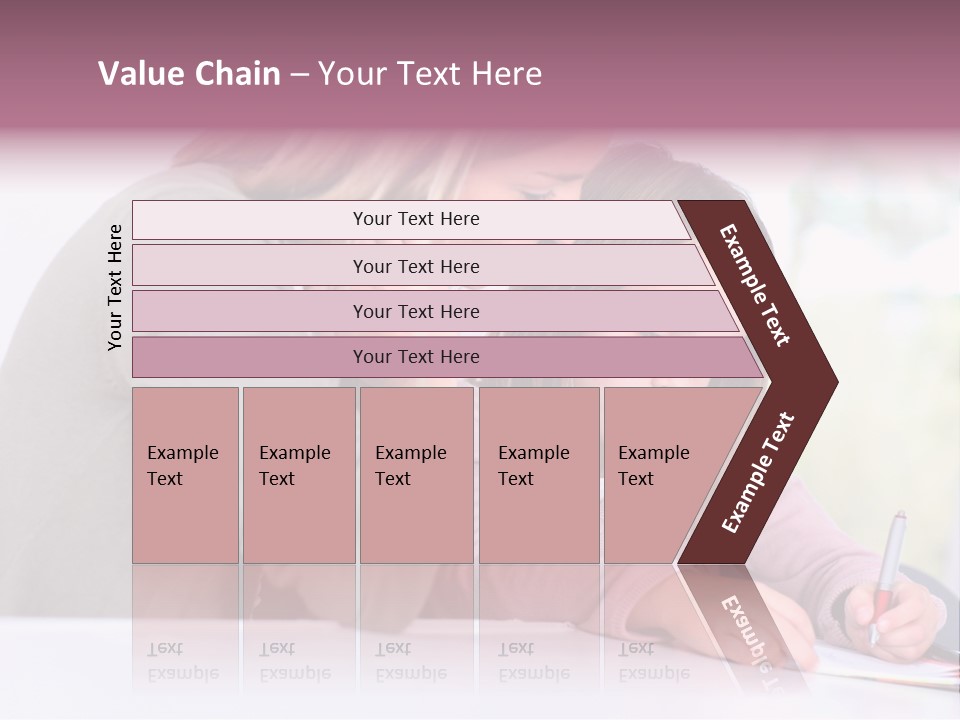 A Woman And A Girl Writing On A Piece Of Paper PowerPoint Template