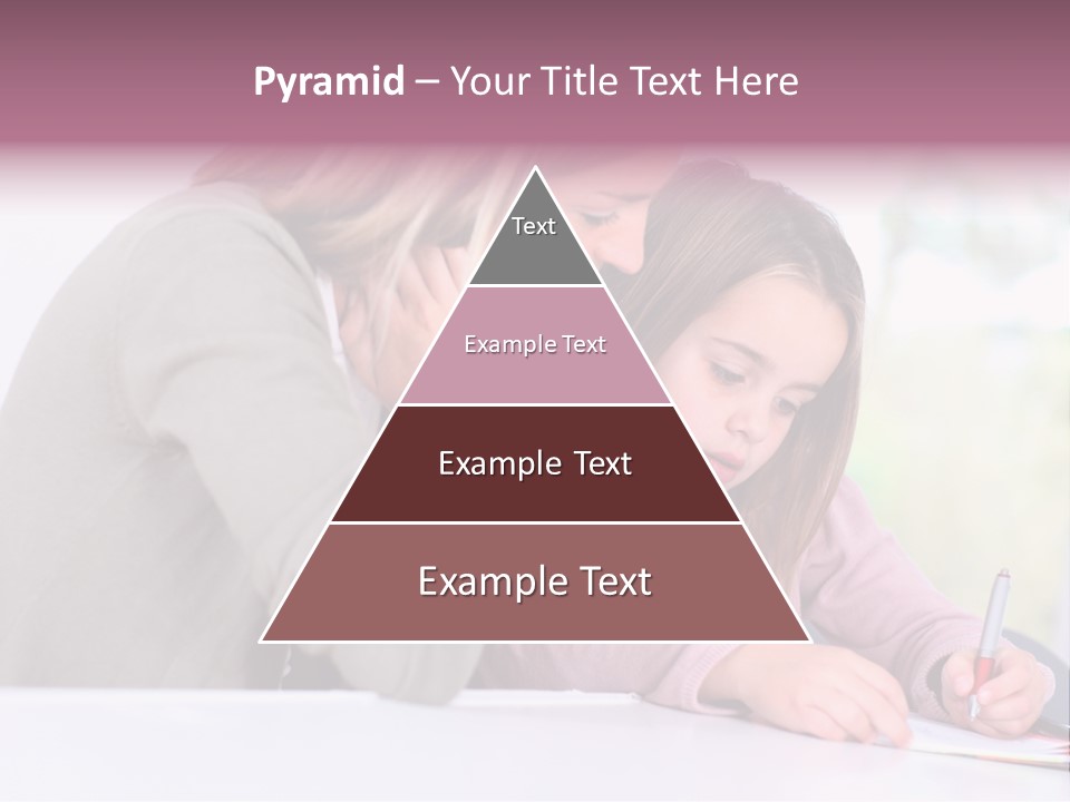 A Woman And A Girl Writing On A Piece Of Paper PowerPoint Template