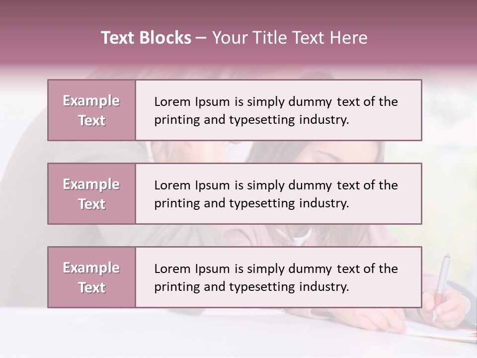 A Woman And A Girl Writing On A Piece Of Paper PowerPoint Template