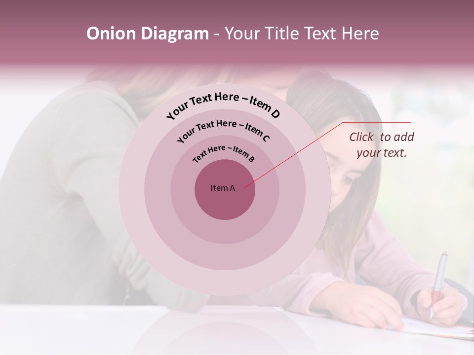 A Woman And A Girl Writing On A Piece Of Paper PowerPoint Template