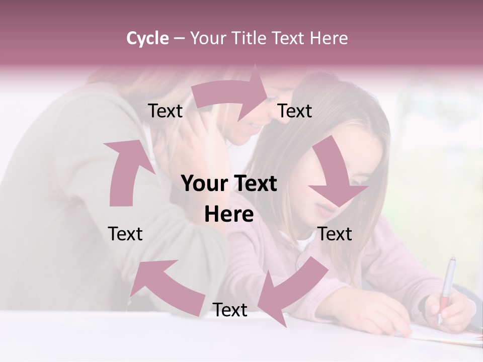 A Woman And A Girl Writing On A Piece Of Paper PowerPoint Template