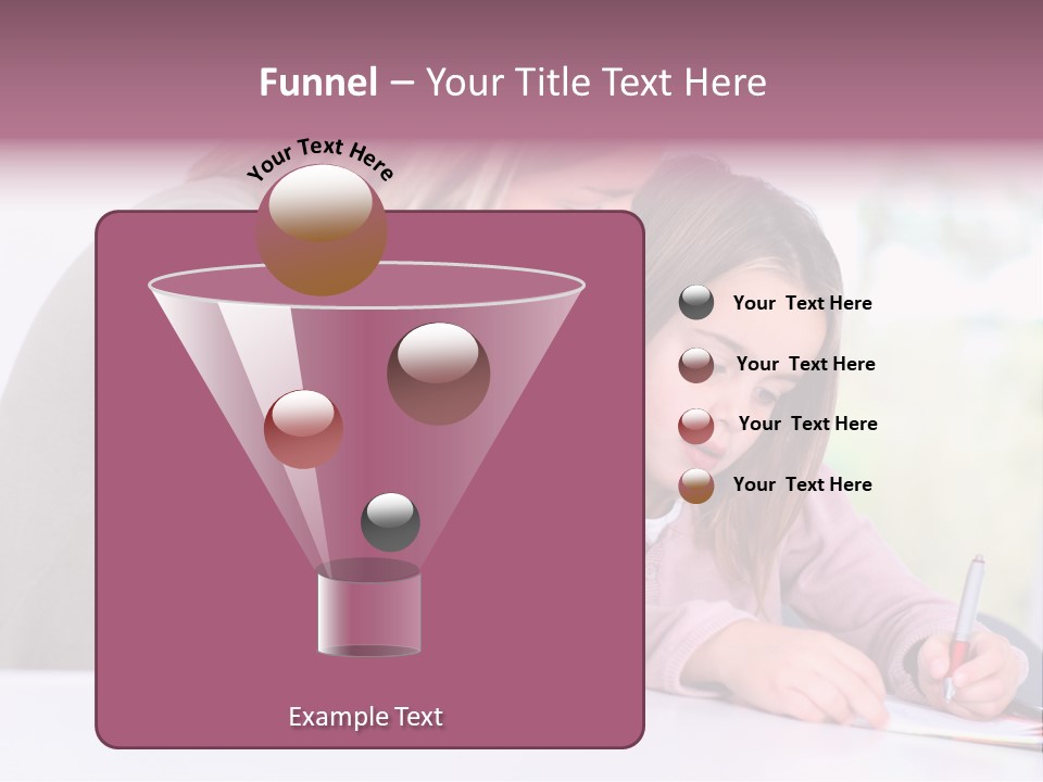 A Woman And A Girl Writing On A Piece Of Paper PowerPoint Template