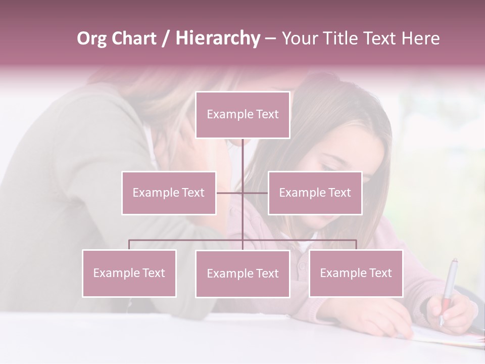 A Woman And A Girl Writing On A Piece Of Paper PowerPoint Template