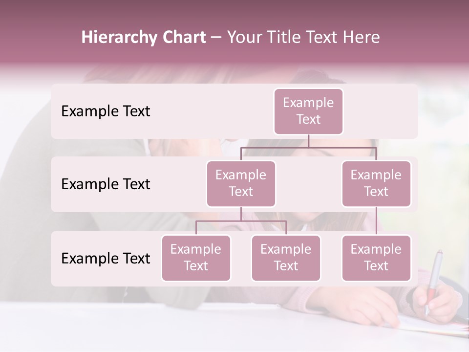 A Woman And A Girl Writing On A Piece Of Paper PowerPoint Template