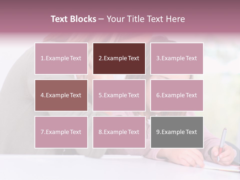 A Woman And A Girl Writing On A Piece Of Paper PowerPoint Template