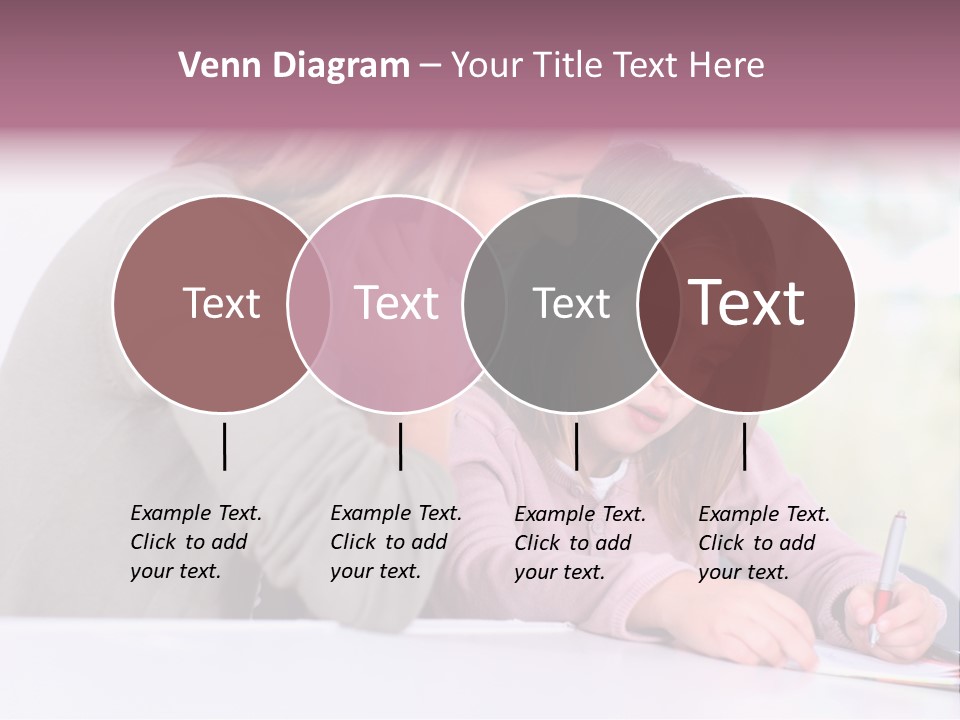 A Woman And A Girl Writing On A Piece Of Paper PowerPoint Template