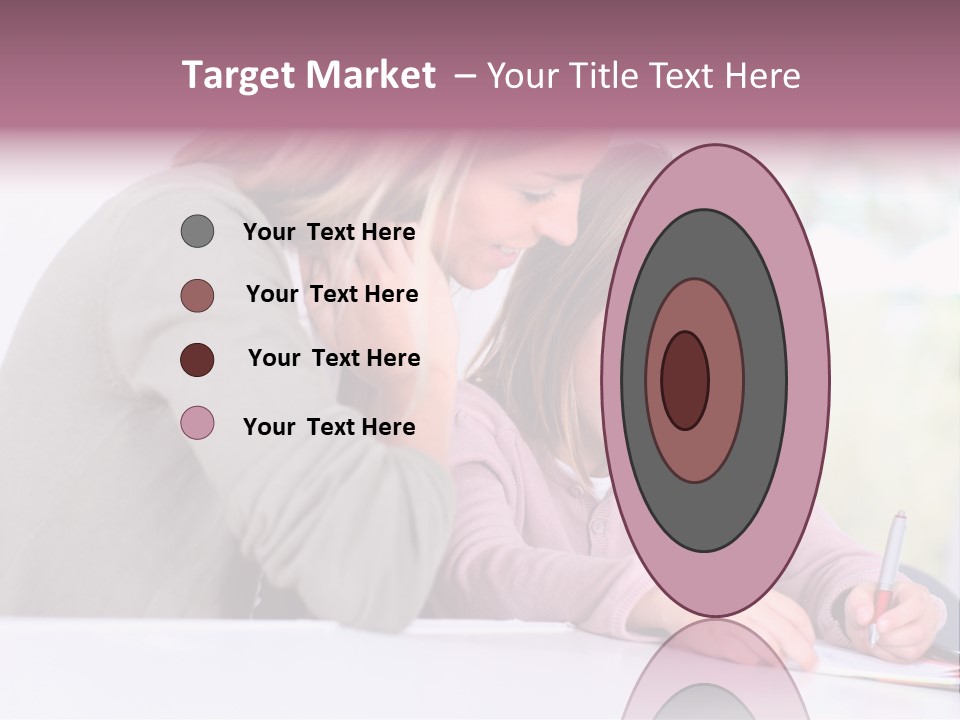 A Woman And A Girl Writing On A Piece Of Paper PowerPoint Template