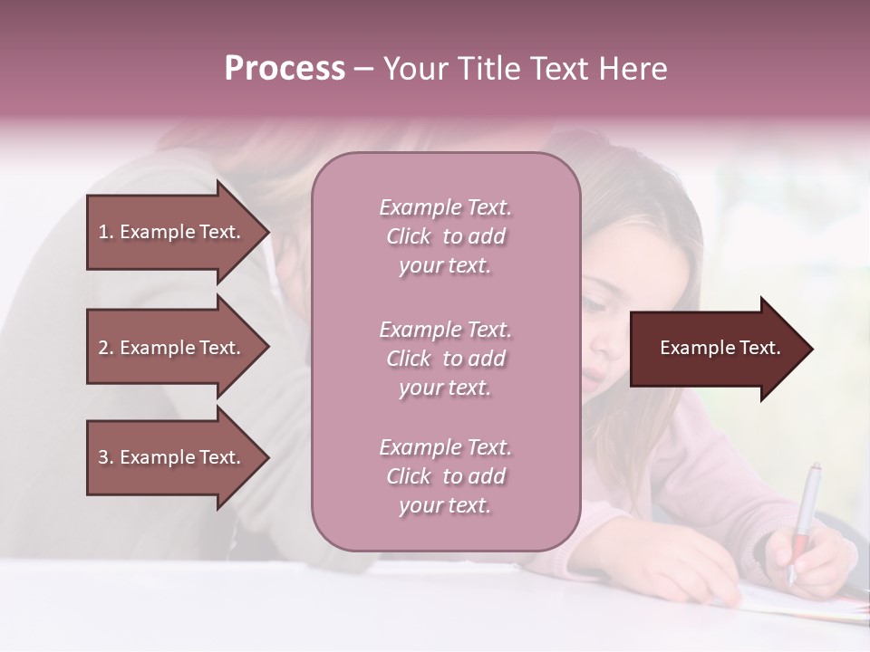 A Woman And A Girl Writing On A Piece Of Paper PowerPoint Template