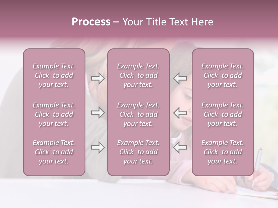 A Woman And A Girl Writing On A Piece Of Paper PowerPoint Template