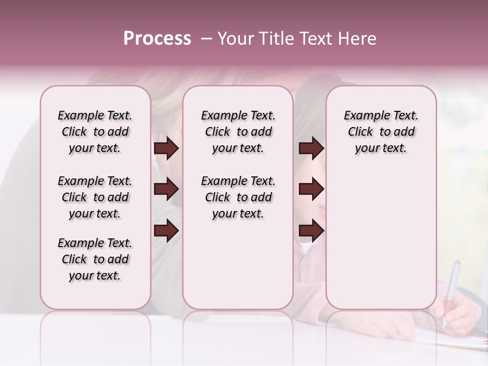 A Woman And A Girl Writing On A Piece Of Paper PowerPoint Template