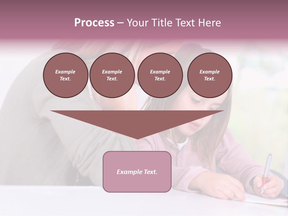 A Woman And A Girl Writing On A Piece Of Paper PowerPoint Template