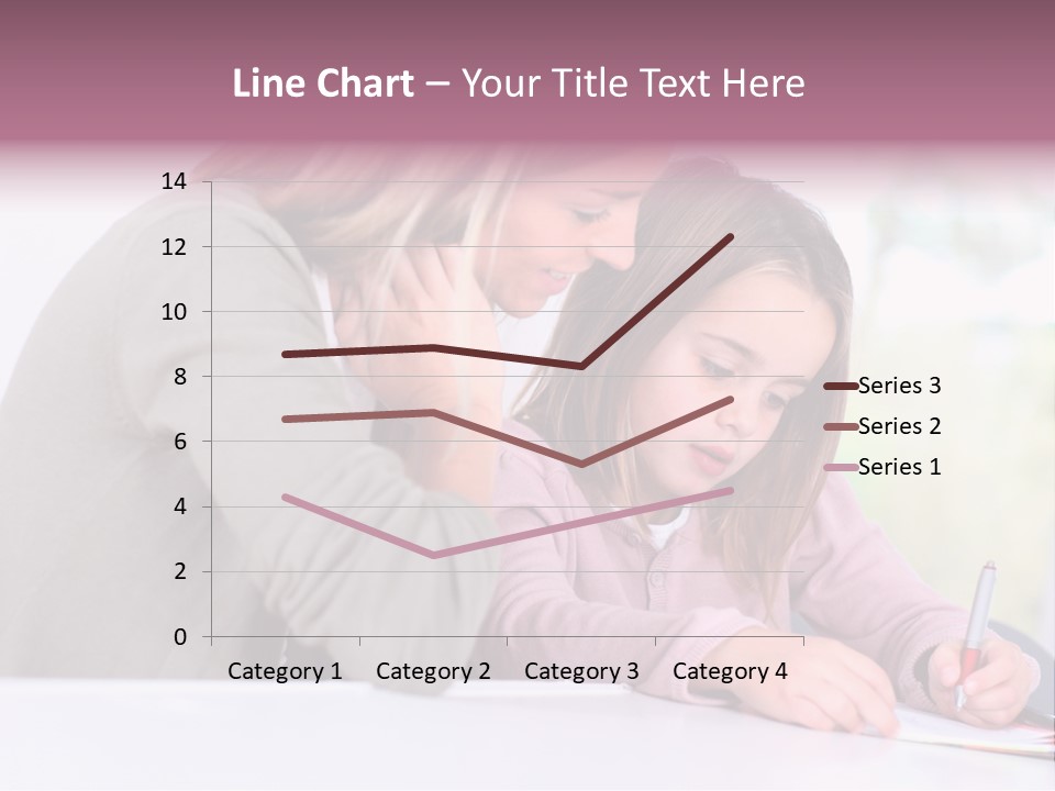 A Woman And A Girl Writing On A Piece Of Paper PowerPoint Template