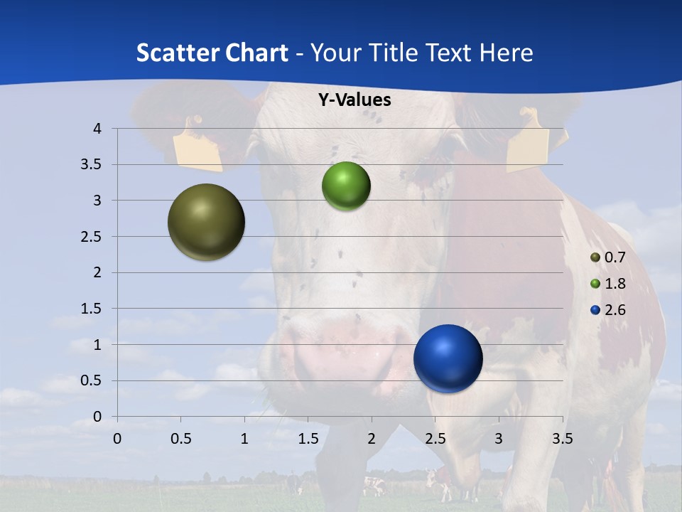 A Cow Standing In A Field With A Sky Background PowerPoint Template