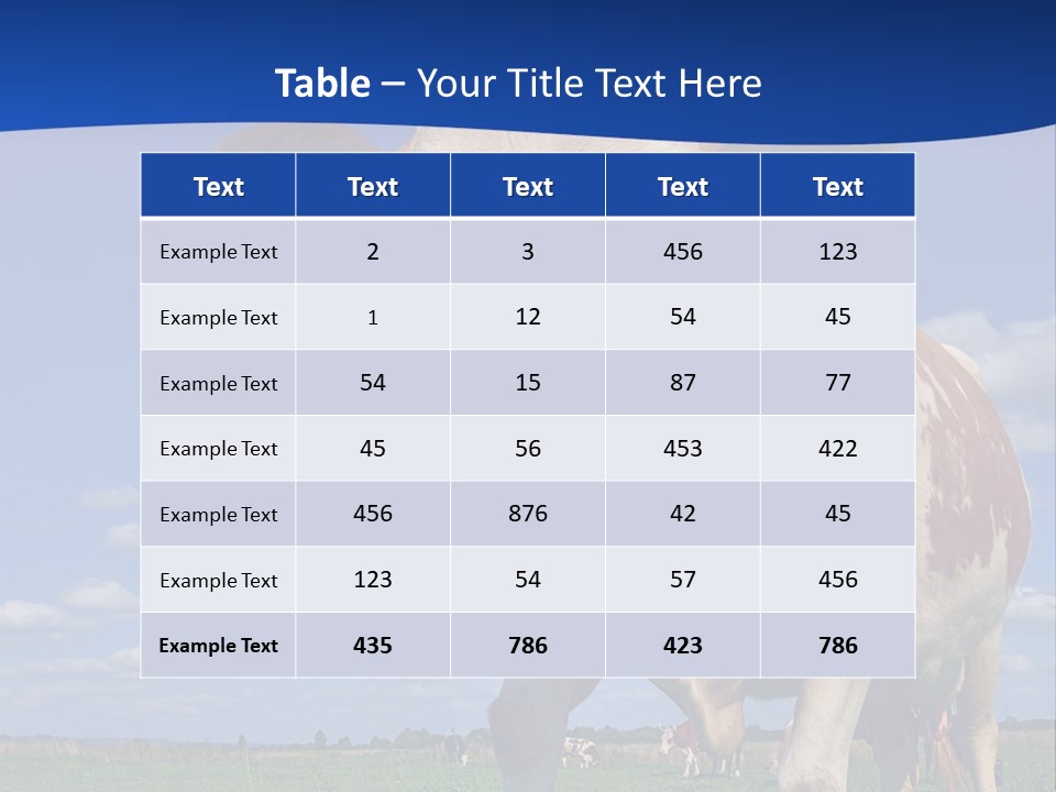 A Cow Standing In A Field With A Sky Background PowerPoint Template