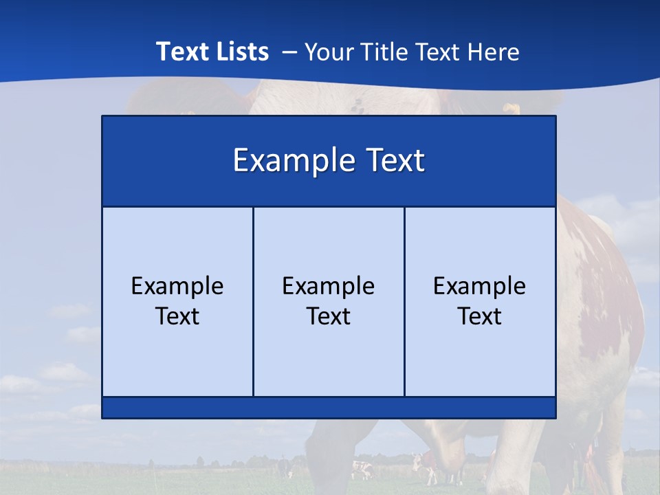 A Cow Standing In A Field With A Sky Background PowerPoint Template