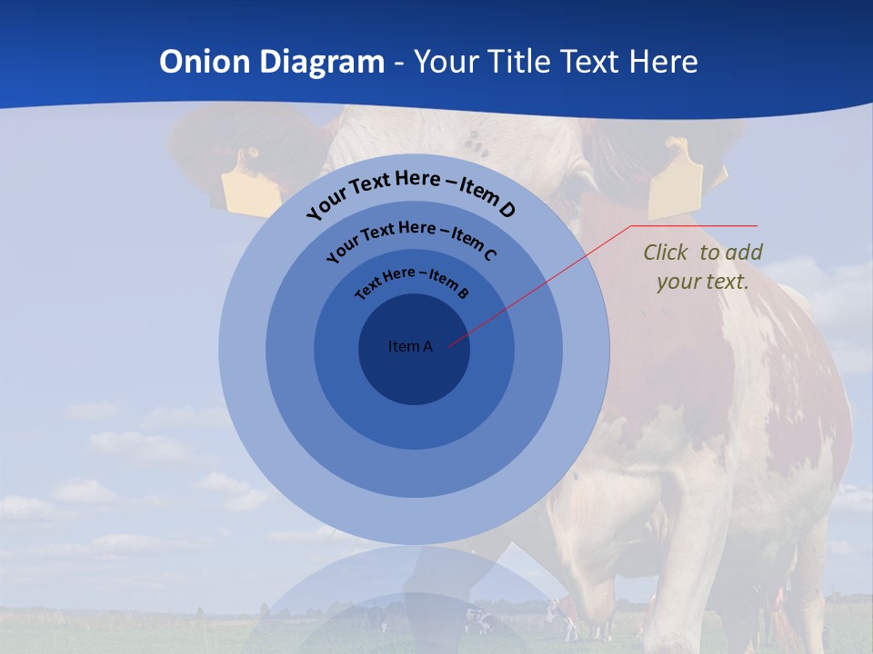 A Cow Standing In A Field With A Sky Background PowerPoint Template