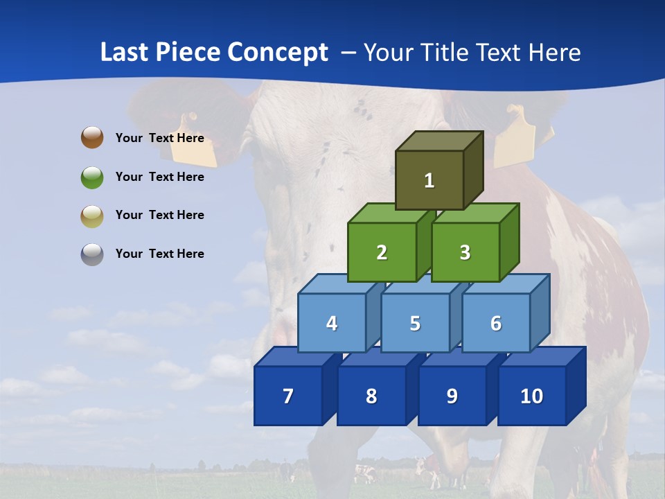 A Cow Standing In A Field With A Sky Background PowerPoint Template