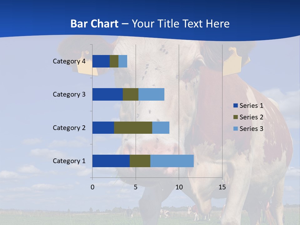A Cow Standing In A Field With A Sky Background PowerPoint Template