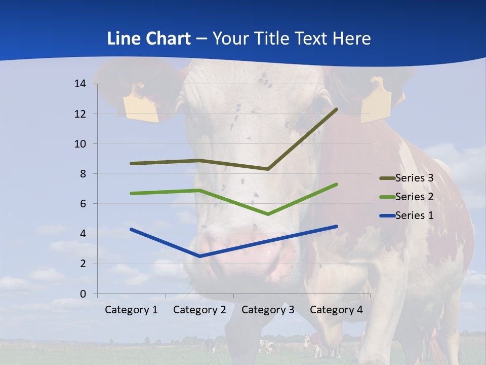 A Cow Standing In A Field With A Sky Background PowerPoint Template