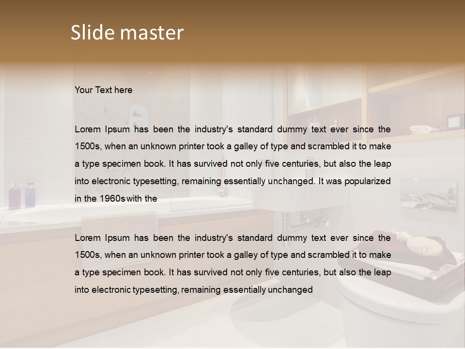 A Bath Room With A Toilet A Sink And A Bath Tub PowerPoint Template