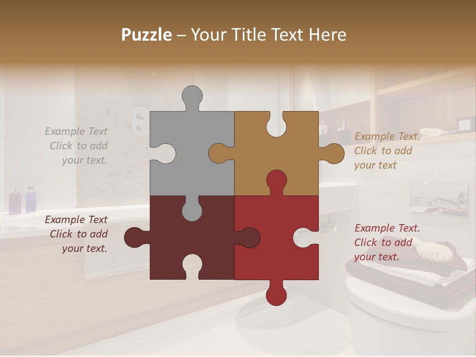 A Bath Room With A Toilet A Sink And A Bath Tub PowerPoint Template