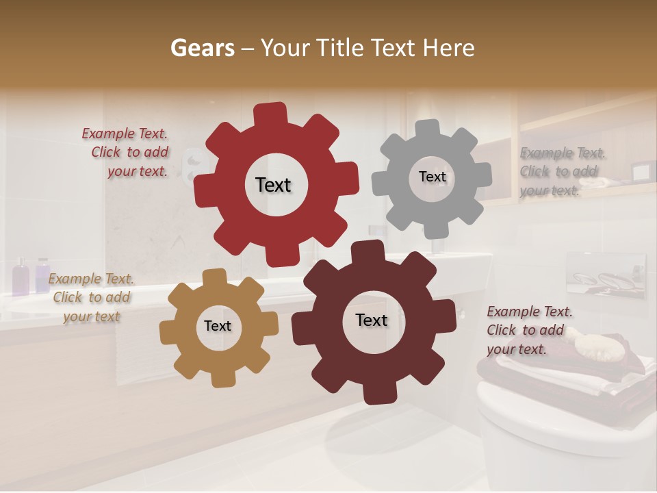 A Bath Room With A Toilet A Sink And A Bath Tub PowerPoint Template