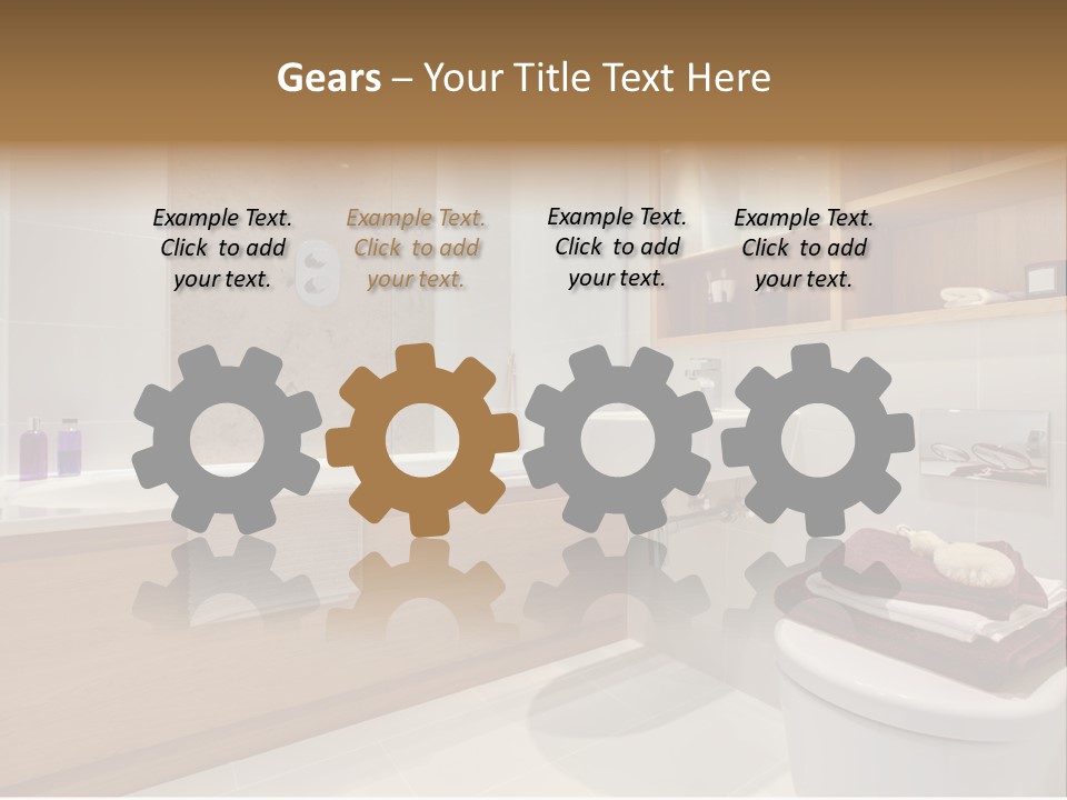 A Bath Room With A Toilet A Sink And A Bath Tub PowerPoint Template