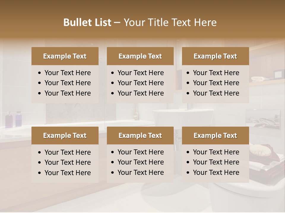 A Bath Room With A Toilet A Sink And A Bath Tub PowerPoint Template