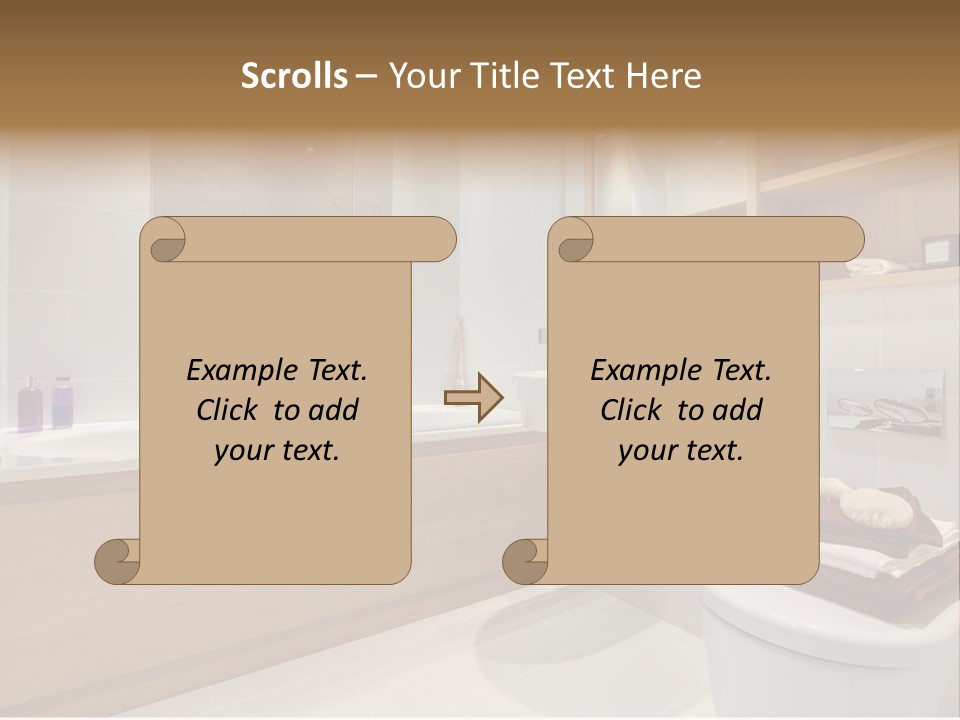 A Bath Room With A Toilet A Sink And A Bath Tub PowerPoint Template