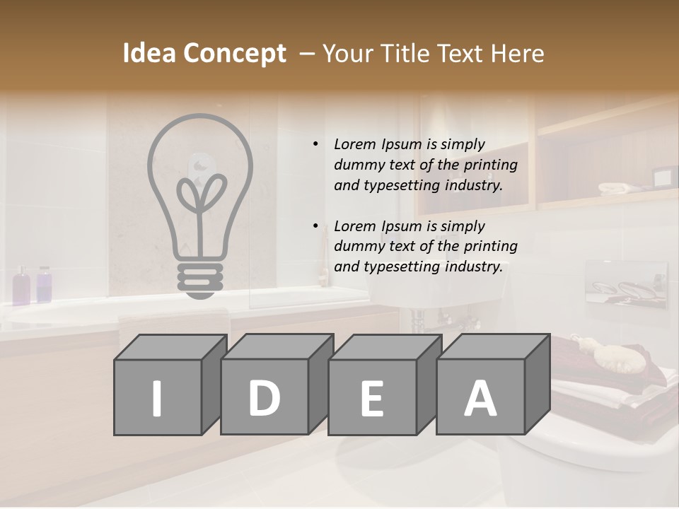 A Bath Room With A Toilet A Sink And A Bath Tub PowerPoint Template