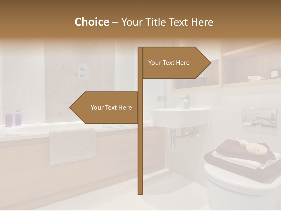 A Bath Room With A Toilet A Sink And A Bath Tub PowerPoint Template